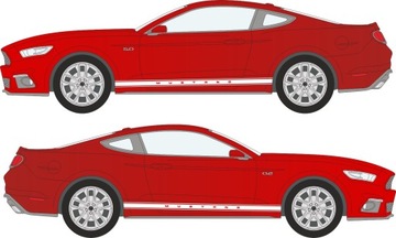 NAKLEJKI PASY FORD MUSTANG GT 2015-18 NA BOKI AUTA