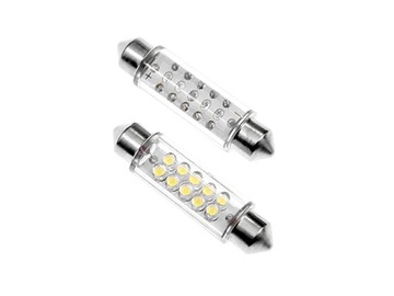 Żarówka rurkowa 42mm C5W/C10W 10 LED DIP b. ciepła