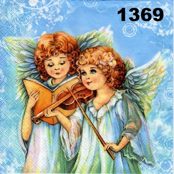 Serwetki do decoupage-1szt - ANIOŁKI- NR 1369