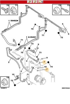 ORIGINÁL PŘÍVODU KLIMATIZACE CITROEN XSARA