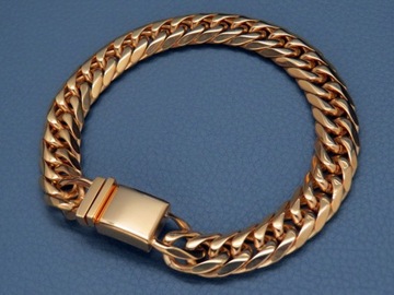 МУЖСКОЙ ЗОЛОТОЙ БРАСЛЕТ ИЗ ХИРУРГИЧЕСКОЙ СТАЛИ