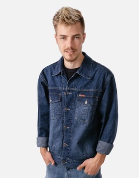 Kurtka Katana Bluza Męska Jeansowa Jupa Jeans Granatowa Dżinsowa J98-1 r L