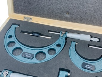 МИКРОМЕТРЫ 0-100 НАБОР ИЗ 4 ШТ. МИКРОМЕТР 0-25, 25-50, 50-75, 75-100 КОРПУС