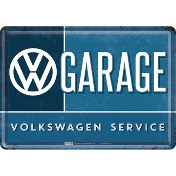 Pocztówka tablica VOLKSWAGEN GARAGE VW metal karta