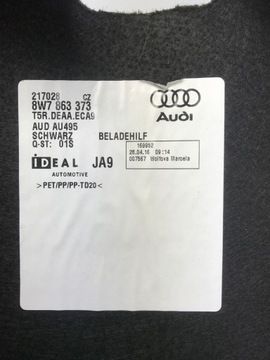 AUDI A5 8V7 ОБИВКА БАГАЖНИКА КАБРИОЛЕТ 8V7863373