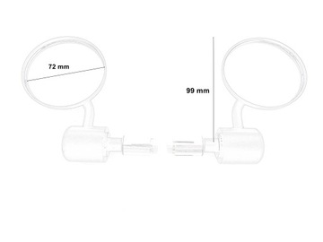 CAFE CUSTOM RACER DRAG CHOPER ЗЕРКАЛО