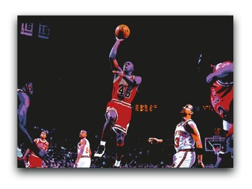 MICHAEL JORDAN - OBRAZ 120x80 plakat Chicago Bulls