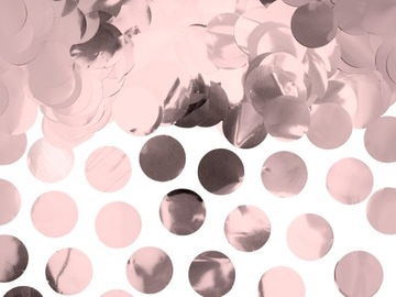Konfetti Kółka foliowe do balonów rose gold 15g