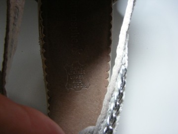 ATMOSPHERE sandały japonki koturn srebro R 5/38
