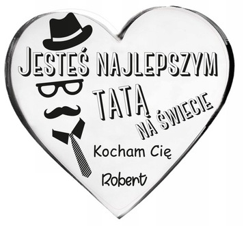 ZAWIESZKA SERCE do auta DZIEŃ OJCA TATY LUSTERKO P