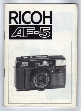 RICOH AF-5 INSTRUKCJA NIEMIECKI ANGIELSKI HISZPAŃSKI