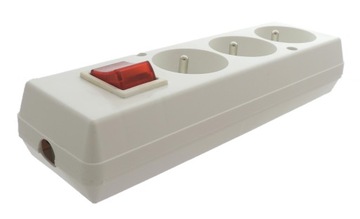 ВЫКЛЮЧАТЕЛЬ УДЛИНИТЕЛЯ ПИТАНИЯ, 3 РОЗЕТКИ