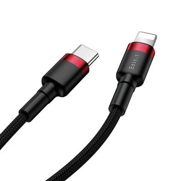 Нейлоновый кабель Baseus Lightning USB Type C 18 Вт, 1 м