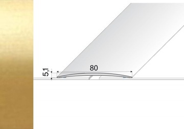 Listwa 200cm łączeniowa klejona ZŁOTO 80mm - A71