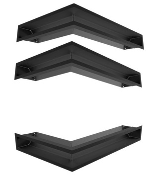 РЕШЕТКА правого камина LUFT 60x40x9 SF черная 3 шт.