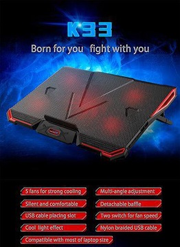 ПОДСТАВКА-ОХЛАЖДАЮЩАЯ ПОДСТАВКА ДЛЯ НОУТБУКА 12–17 ФУТОВ