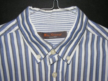 BEN SHERMAN koszula w prążek 100% bawełna R M Button Down