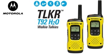 2x MOTOROLA T92 H2O ВОДОНЕПРОНИЦАЕМЫЕ КОРОТКОВОЛНОВЫЕ ТРЕКЫ ДАЛЬНОСТЬЮ ДО 10 КМ + ЧЕХОЛ