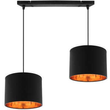 LAMPA WISZĄCA SUFITOWA ŻYRANDOL ZŁOTA ABAŻUR LED