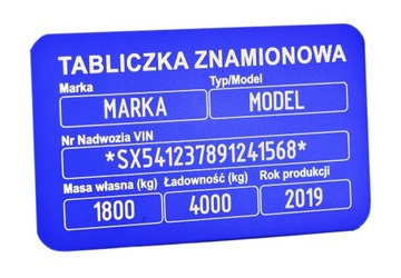Tabliczka znamionowa - znakowanie w cenie HARD 1mm