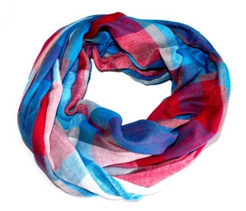 Шарф, платок, бахрома, клетчатые узоры