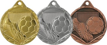 МЕДАЛЬ ФУТБОЛЬНЫЕ СПОРТИВНЫЕ ТРОФЕИ ММС3032. золотой