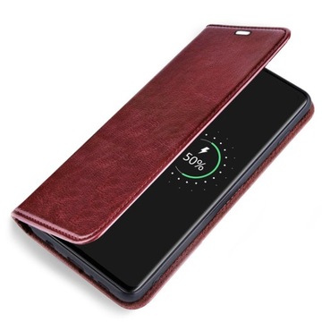 КОЖАНЫЙ ЧЕХОЛ С МАГНИТОМ ДЛЯ SAMSUNG M31s + СТЕКЛО