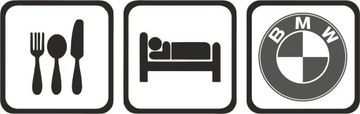 naklejka eat sleep BMW