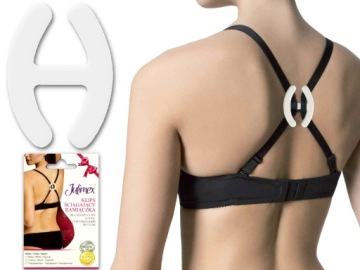 JULIMEX Klips ściągający ramiączka BA-11 BIAŁY