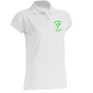 Koszulka polo damska z własnym haftem, logo firmy