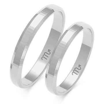 ОБРУЧАЛЬНЫЕ КОЛЬЦА ЗОЛОТО 14 КАРАТ С ОБЕДЕННОЙ ЛИНЗОЙ id A-119B