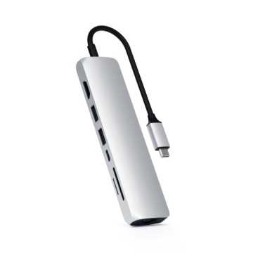 Плоский многопортовый адаптер SATECHI USB-C с Ethernet 4K HDMI 60 Вт USB-C