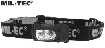 Светодиодный налобный фонарь Mil-Tec LUXEON 65 лм, 4 цвета, черный