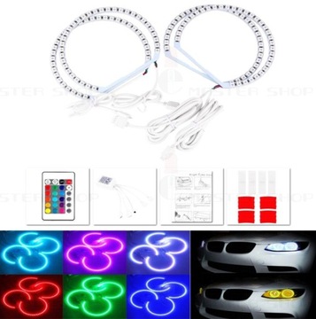 RGB ANGEL EYE LED RINGS BMW E36 E38 E39 E46 16 ЦВЕТОВ