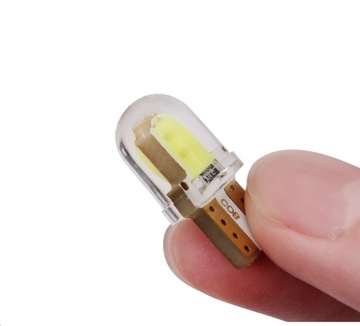 10x ŻARÓWKA MOTOCYKLOWA LED COB 4 CHIP W3W W5W W10W T10 POSTOJÓWKA SILIKON