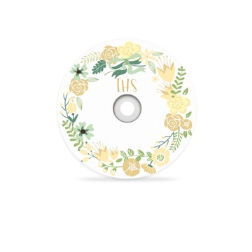 Płyta DVD z nadrukiem komunijnym KWIATOWY WIANUSZEK IHS KOMUNIA ŚWIĘTA