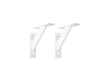 2 SZT UCHWYT PODPÓRKA PÓŁKI WSPORNIK 120 mm BIAŁY