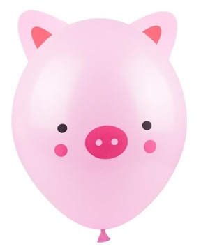 BALON ŚWINIA ŚWINKA URODZINY PARTY 30CM 3 SZTUKI