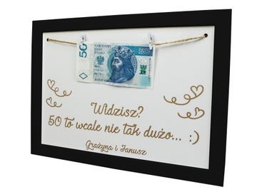 RAMKA ŚMIESZNY PREZENT NA URODZINY 30 40 50 60 70 TO NIE TAK DUŻO GRAWER