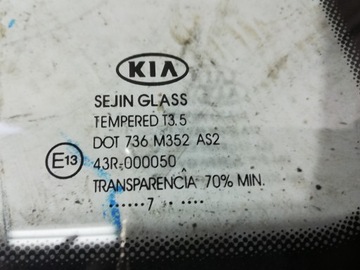 KIA PRO CEED 07-12 SKLO (OKNO) PRAVÁ ZADNÍ KAROSERIE 07