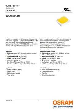 СВЕТОДИОДНАЯ ЛЕНТА ДЛЯ OSRAM 2835 CRI>90 ХОЛОДНЫЙ ЦВЕТ