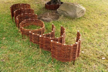 Забор из плетеного частокола закругленный 30/45 [см]