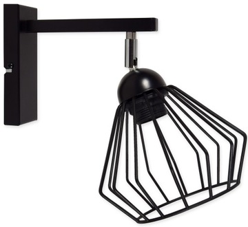 KINKIET Lampa z drutu Loft Edison Retro Ruchomy