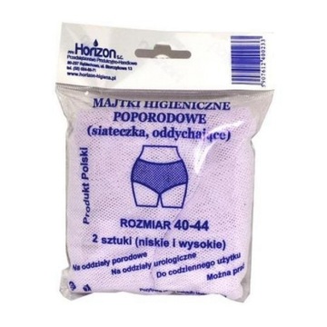 Majtki poporodowe wielorazowe Horizon rozmiar 38-40 siateczkowe 2 sztuki