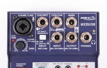 Микшер BST MX35USB PHANTOM с интерфейсом USB