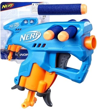 NERF WYRZUTNIA PISTOLET NANOFIRE 3 STRZAŁKI BLUE