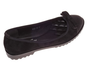 Balerine Zamszowe 888-12 Black r.39