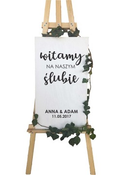 Tablica Powitalna Dekoracje Ślub i Wesele 30x50