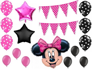 ZESTAW BALONÓW MYSZKA MINNIE MINI BALONY URODZINY