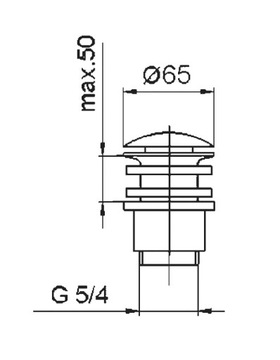 KFA Fittings пробка клик-клак с хромированным переливом